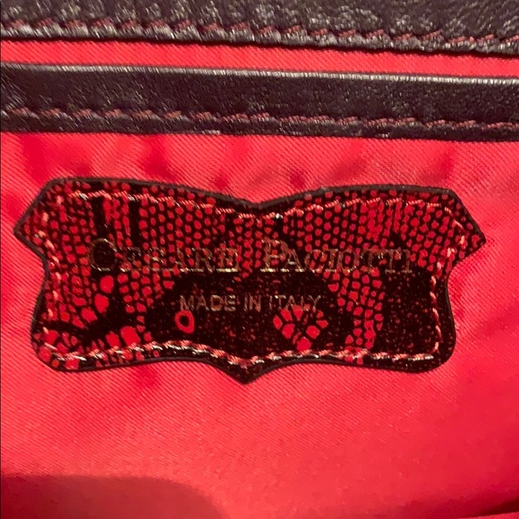 Cesare Paciotti burgundy lizard leather clutch. - Picture 4 of 6